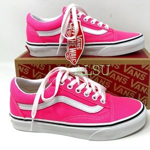 VANS Old Skool Neon Knockout Pink Women’s Sneakers Size 7